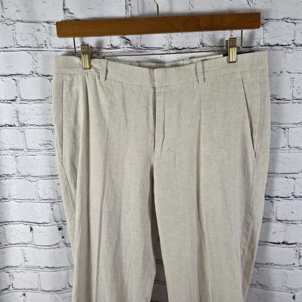 Perry Ellis NWT Beige Linen Blend Pants Size 32x32